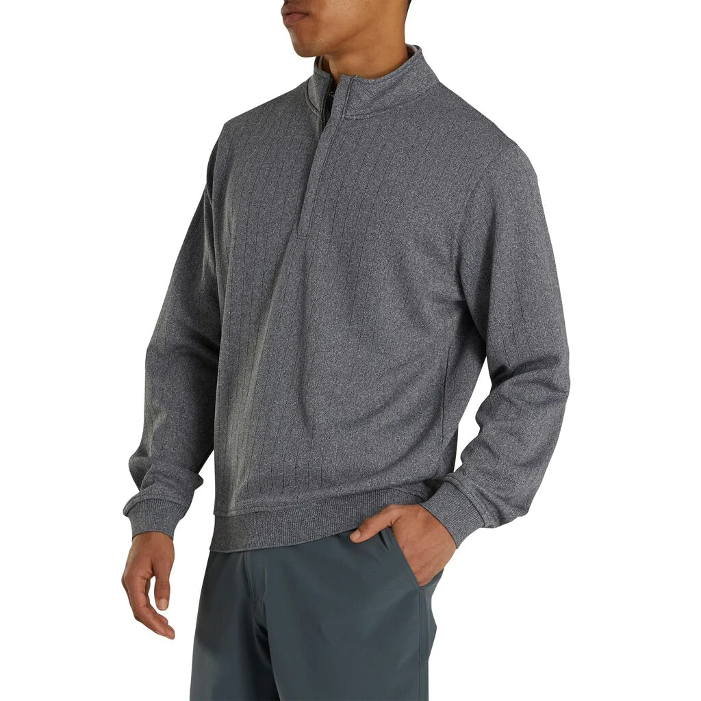 FootJoy Men's Drop Needle Half Zip Golf Pullover - Lightweight & Breathable Performance Top for Golfers - Perfect for Cool Weather Rounds & Clubhouse Style