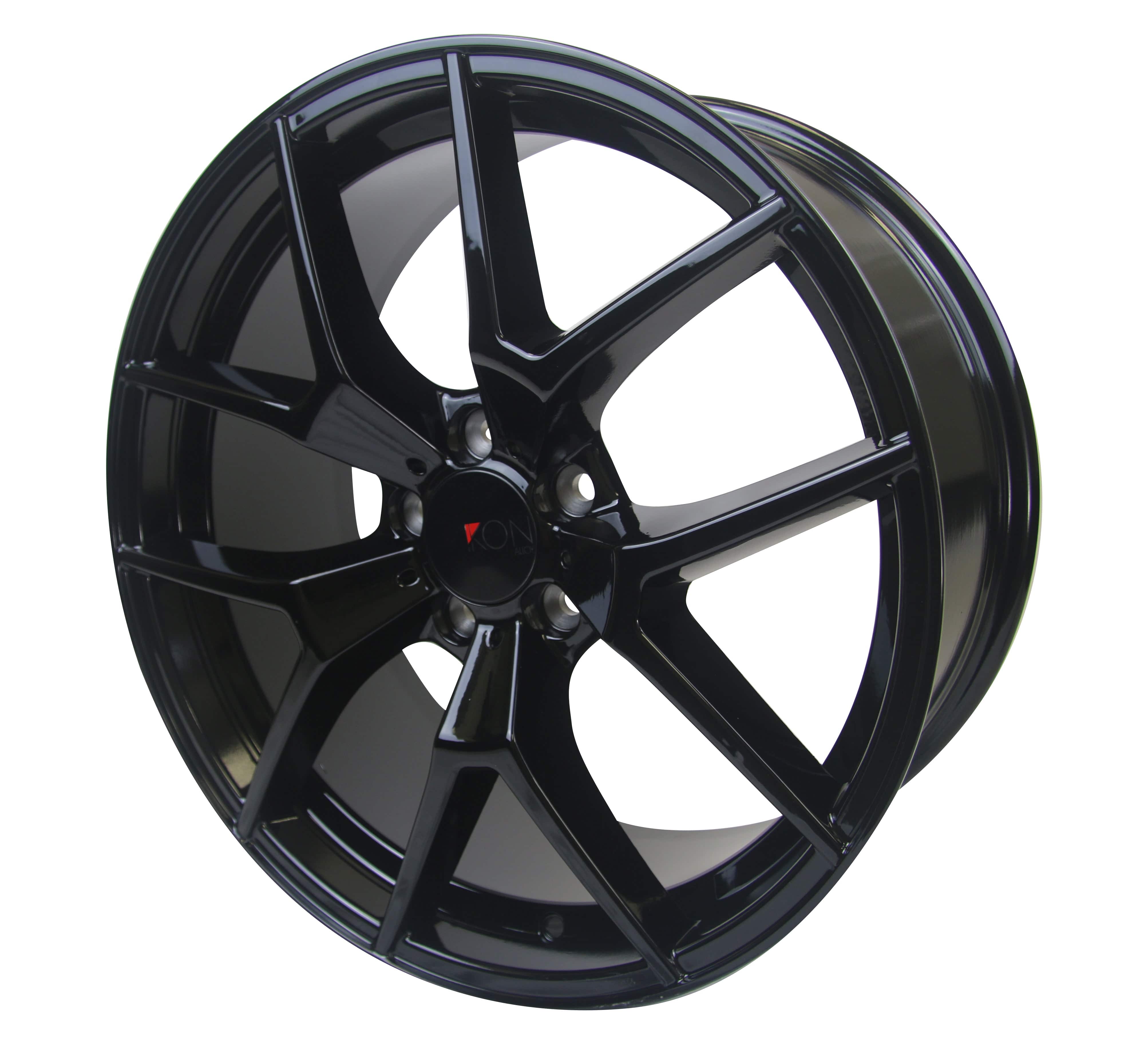 IKON Alloy Wheel RWM31 18x8 5x112 66.6mm Hub Bore Gloss Black Replica Rim - Perfect for Audi A4, A5, Q5 & Volkswagen Passat Upgrades