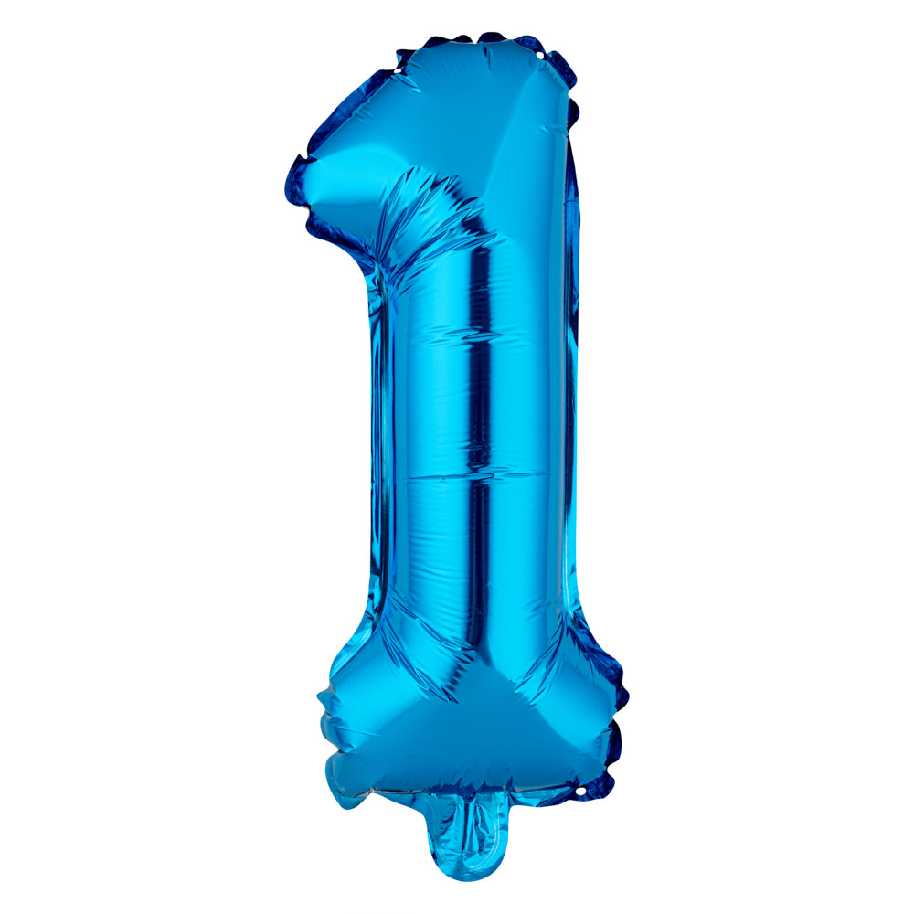 Balloonify Blue Mylar Number 1 Balloon - 16 Inch - 1 Count Box - Perfect for Birthday Parties, Baby Showers & Anniversary Celebrations