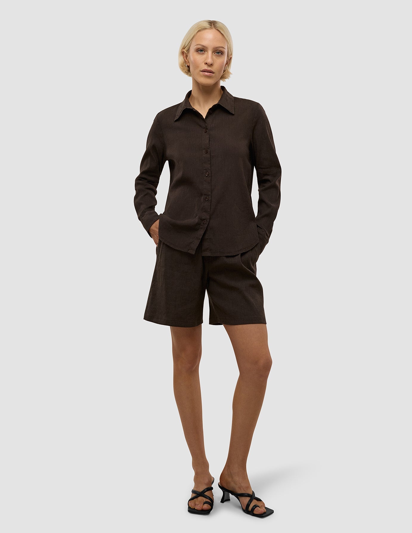 Premium Linen Shirt and Shorts Set for Men - Comfortable Long Sleeve Button Down & Relaxed Fit Shorts - Perfect for Summer, Beach, and Casual Outings