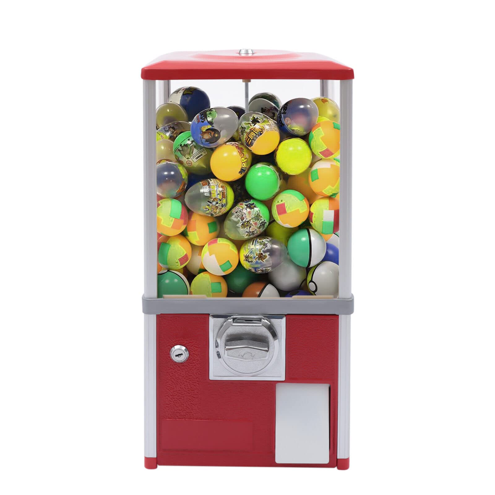 DNYSYSJ Mini Vending Machine for Candy, Gumballs & Small Toys - Commercial Coin Operated Prize Dispenser with Big Capsule (Fits 1.1