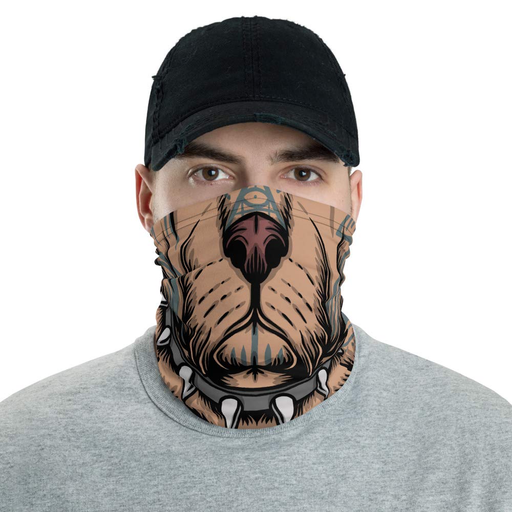 Bulldog with Tattoos Neck Gaiter - Stylish Face Cover for Outdoor Activities, Cycling, Hiking & Winter Sports