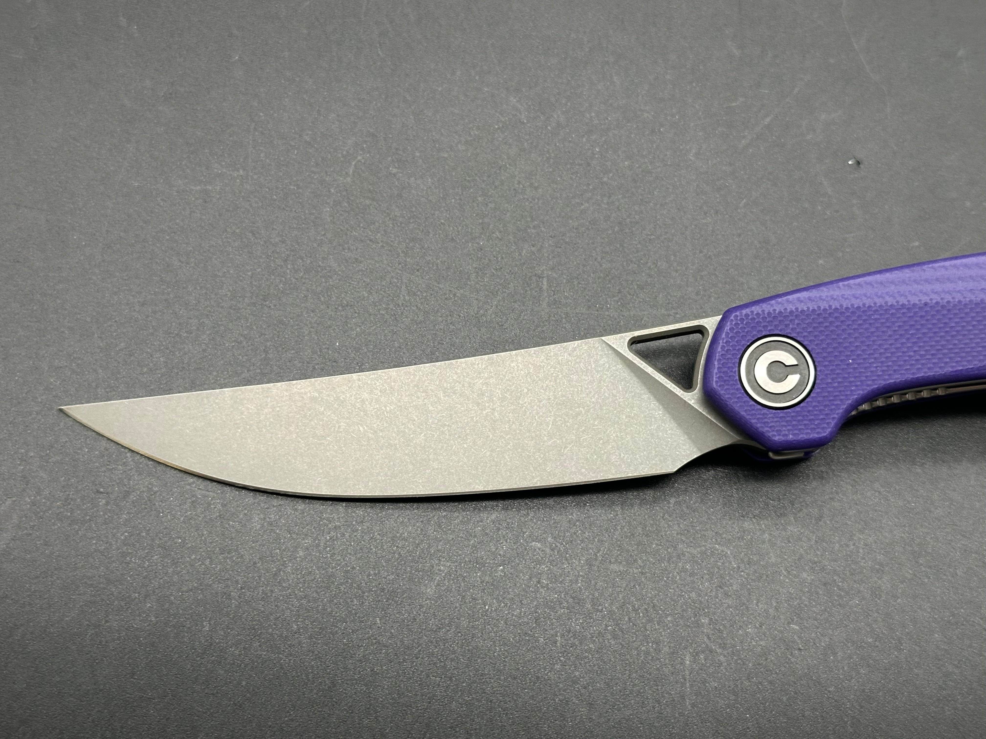 CIVIVI Lazar Liner Lock Folding Pocket Knife - Purple G10 Handle, 3.3