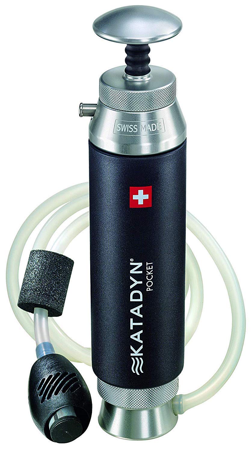Katadyn Pocket Water Filter - Portable Camping Water Purifier for Backpacking, Hiking & Survival | Emergency Water Filtration System for Outdoor Adventures, Travel & Disaster Preparedness