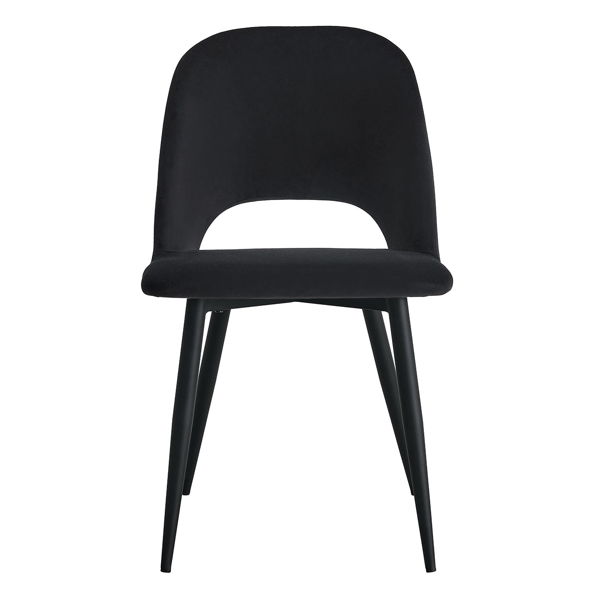 Luxury Asta Velvet Dining Chairs (Set of 2) - Modern Upholstered Side Chairs for Kitchen, Dining Room & Home Decor - Soft Velvet Fabric with Sturdy Metal Legs