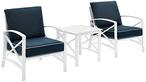 White With Navy Cushions