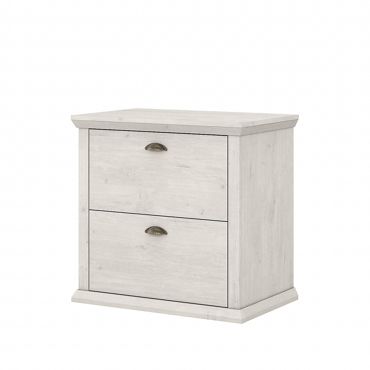 Bush Furniture Yorktown 2-Drawer Lateral File Cabinet in White Oak - Office Storage Solution for Home & Business Organization
