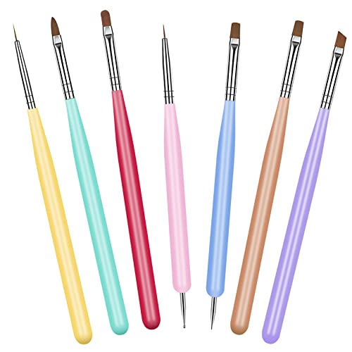 **Siumir 7-Piece Nail Art Brush Set – Professional Nail Detail Painting, Extension Gel Brush, French Liner & Dotting Pens – Perfect for Home DIY & Salon Use**    *(Use Case: Ideal for creating intricate nail designs, gel extensions, French tips, and dotting art at home or in professional salons.)*
