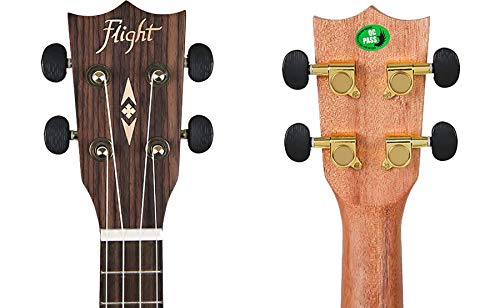 4-String Soprano Ukulele with Flight Case - DUC450MANGO - Perfect for Beginners, Travel & Beach Performances