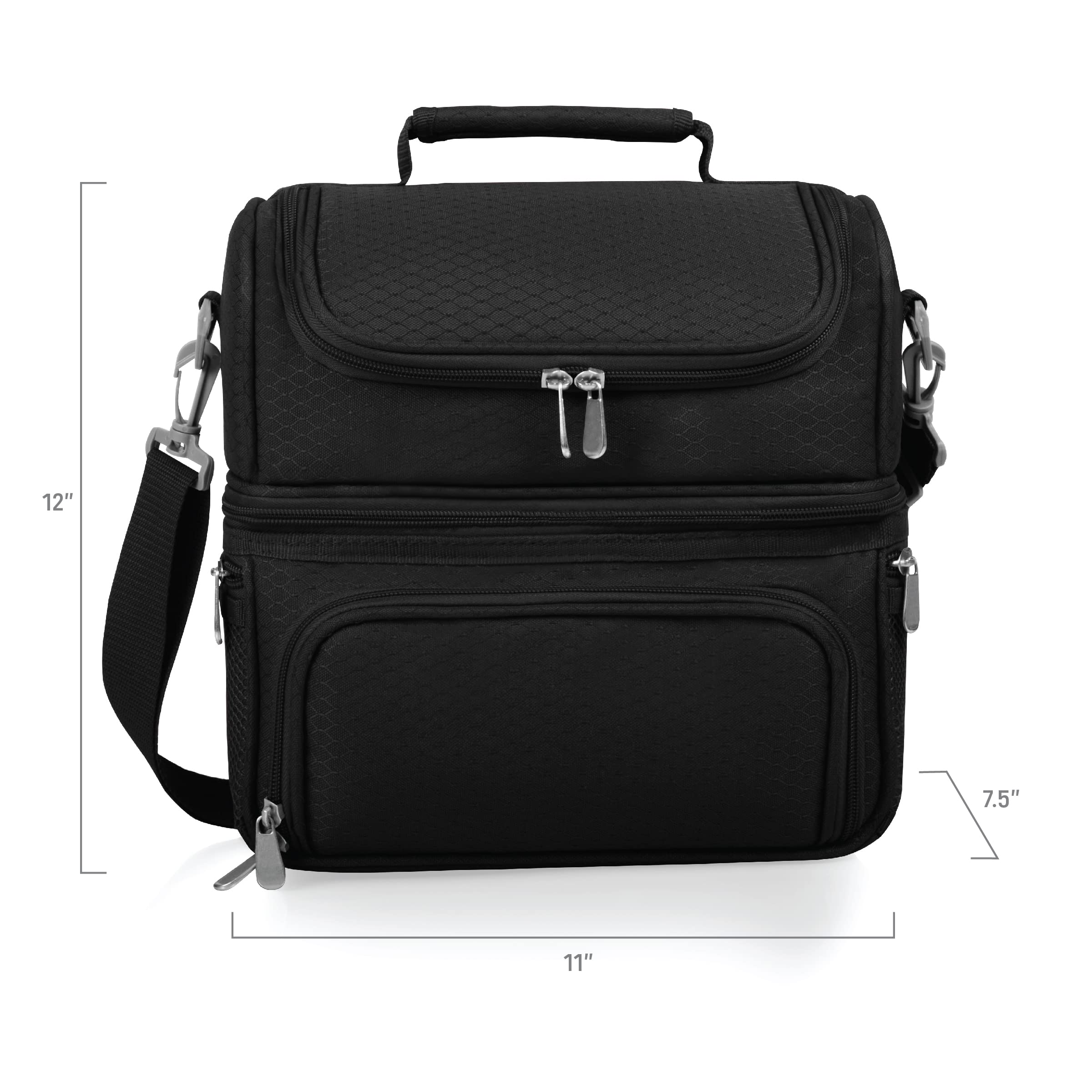 Star Wars Mandalorian Grogu Insulated Lunch Bag with Utensil Set - Leakproof Cooler Lunch Box for Work, School & Picnics (Black)