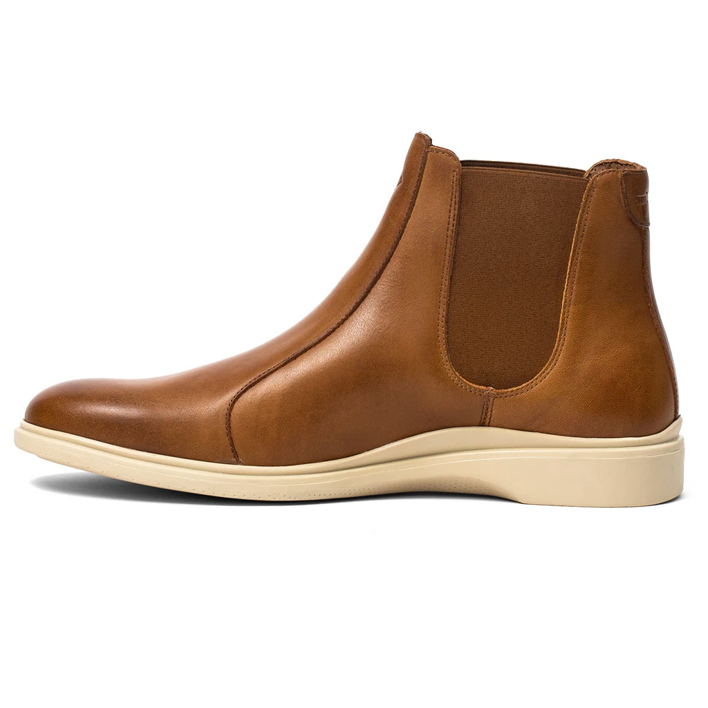 The Chelsea Boots for Women - Honey & Cream Leather Ankle Boots - Stylish & Comfortable for Fall, Winter & Casual Outfits