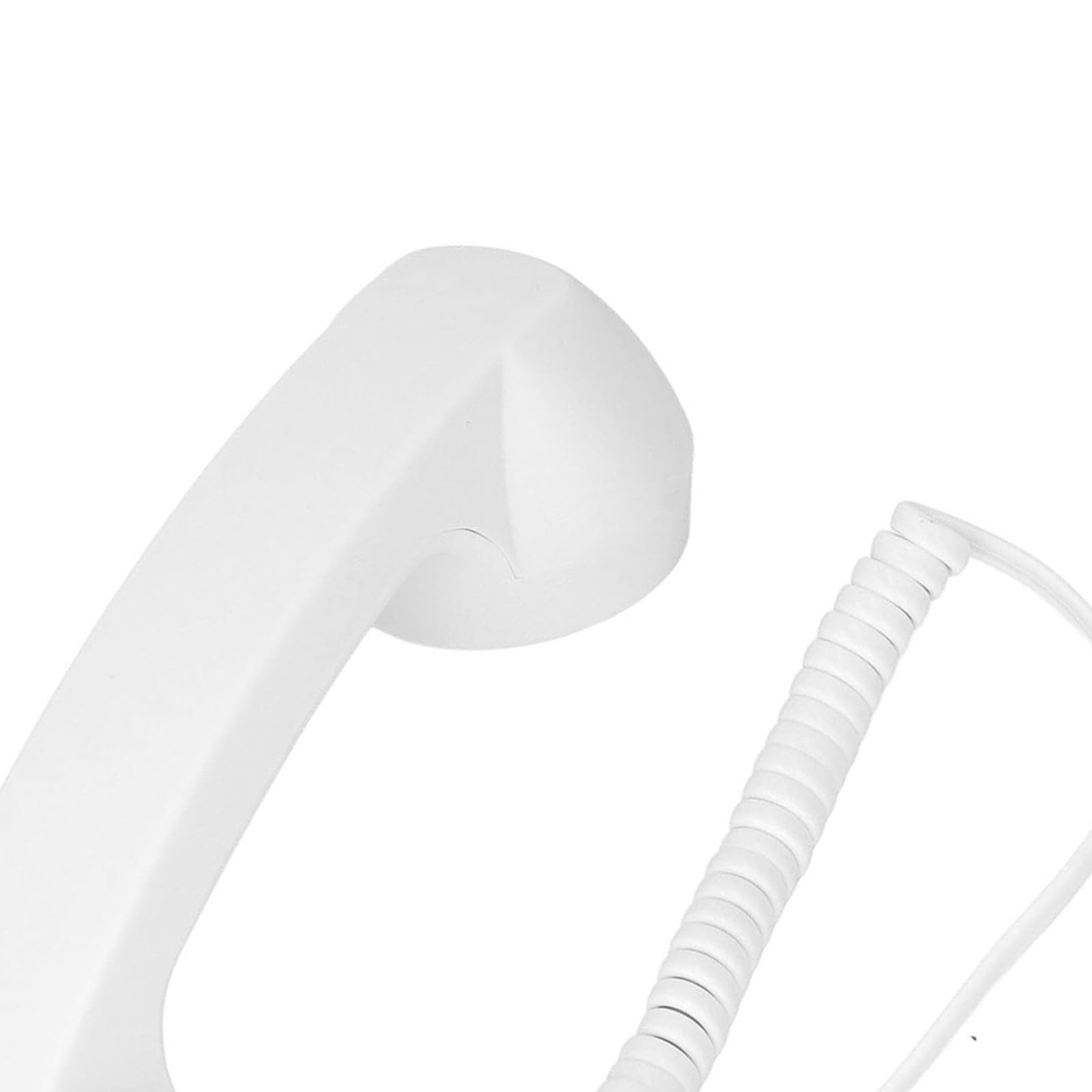 Vintage 3.5mm Retro Phone Handset - Crystal Clear Sound for iPhone & Smartphones - Perfect for Office, Home & Call Centers (White)
