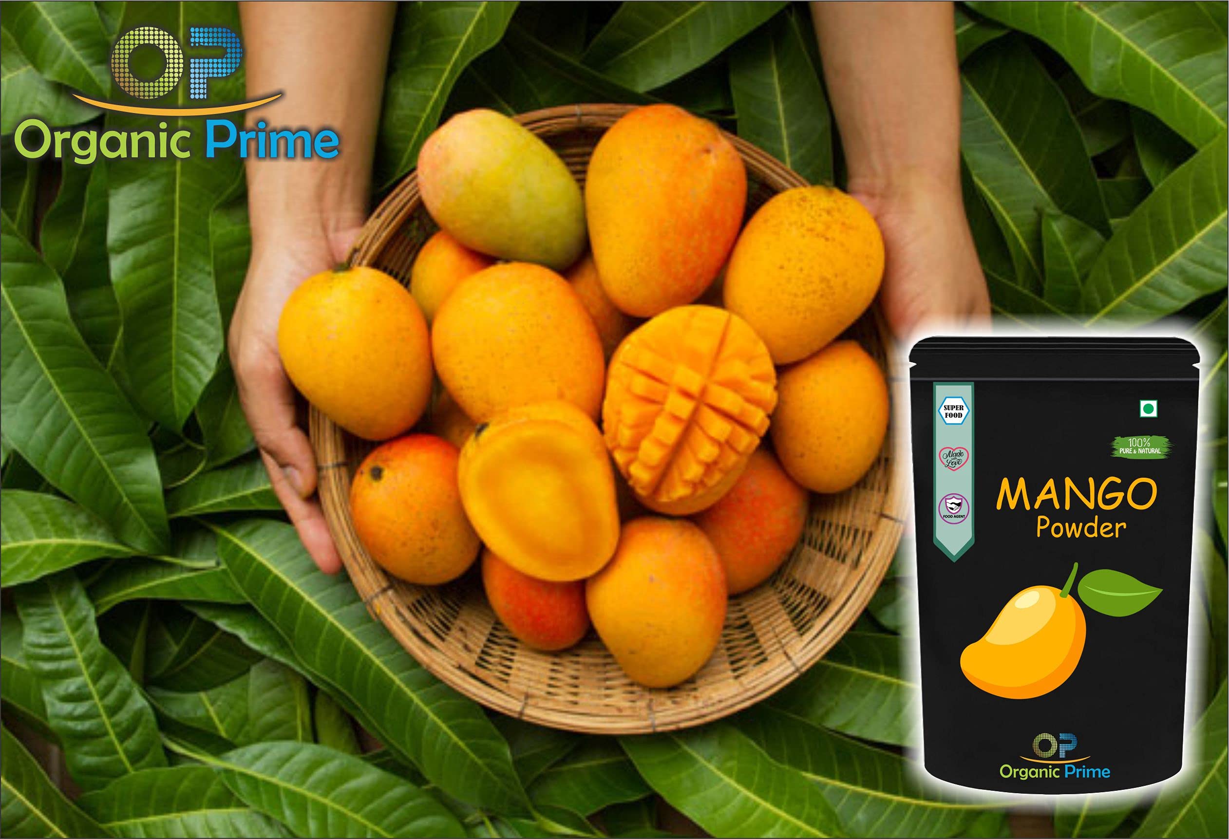 Organic Prime Mango Fruit Powder - 100% Natural, No Added Sugar or Preservatives | 100g Dried Mango Powder for Smoothies, Baking & Healthy Snacks | Vegan & Gluten-Free Superfood