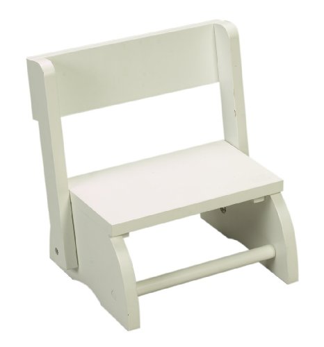 Gift Mark Kids Flip Stool - Small White Foldable Step Stool for Children | Perfect for Bathroom, Kitchen, Bedroom & Playroom