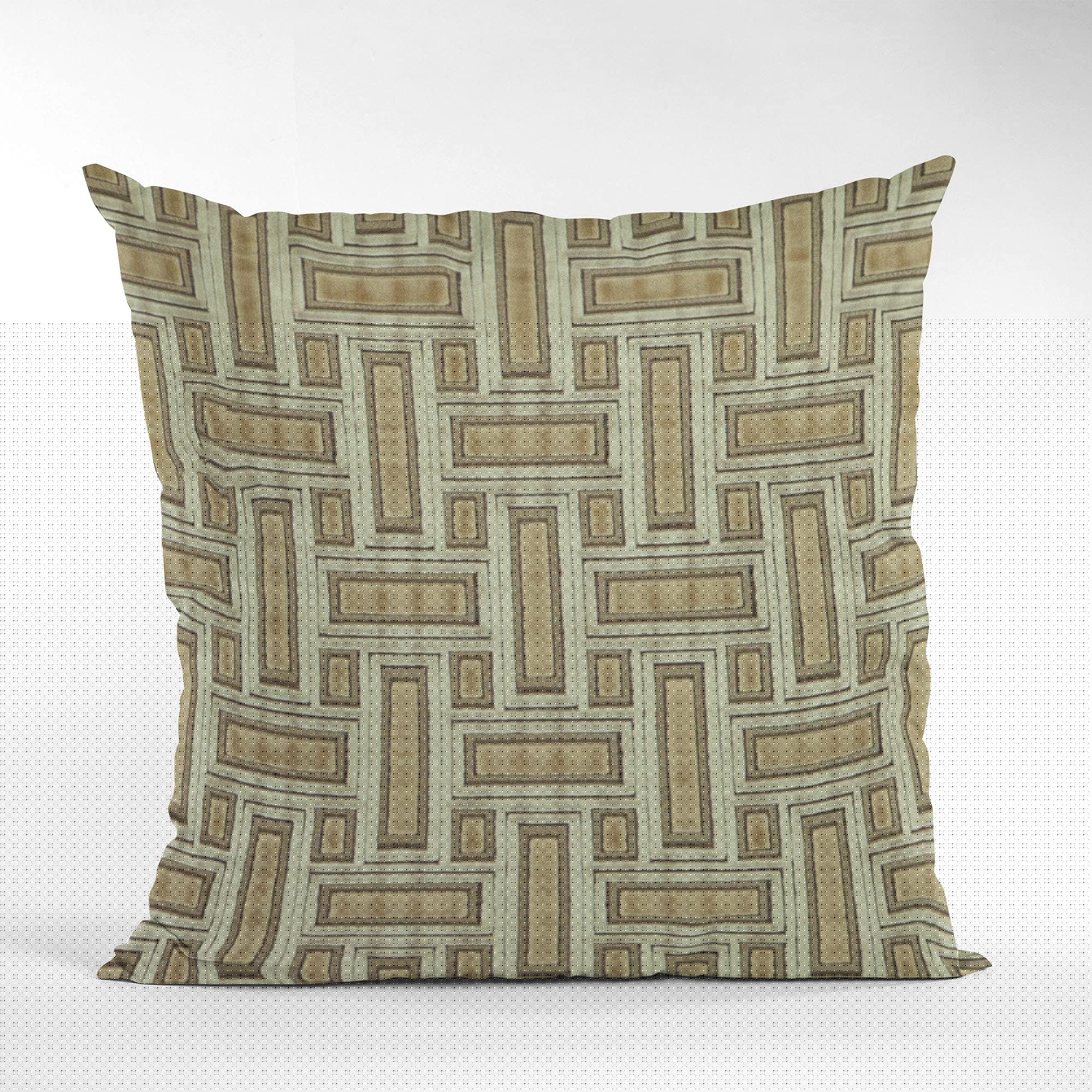 Plutus Bronze Stony Cut Velvet Luxury Throw Pillow 16x16 Inches - Double Sided Sparkle Decorative Cushion for Sofa, Bed & Living Room - Brown Home Decor