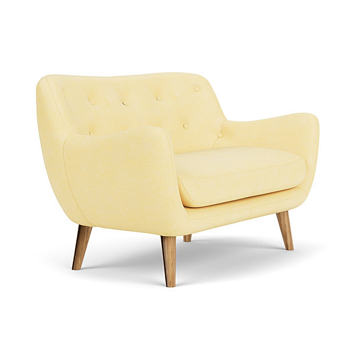 Herman Fabric 2 Seater Sofa - Modern Living Room Couch for Small Spaces, Apartment & Home Decor - Comfortable Loveseat with Soft Upholstery for Relaxing, Entertaining & Cozy Lounging
