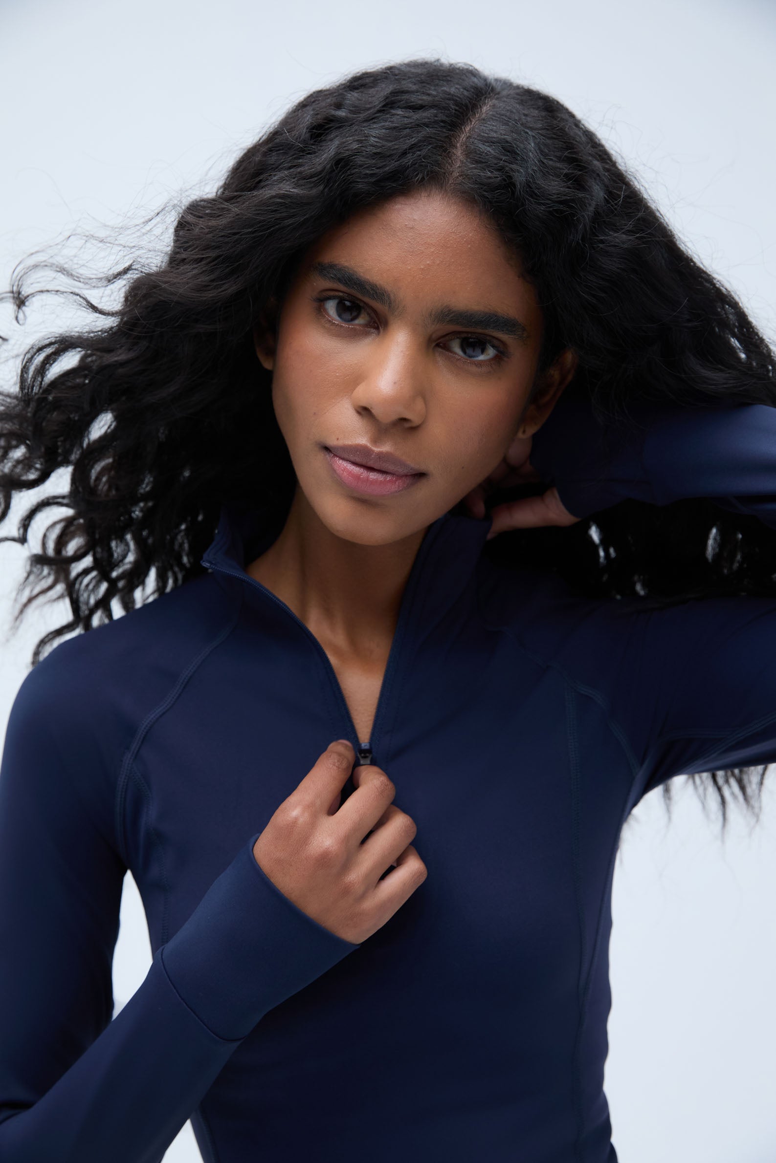 Ultimate Long Sleeve Quarter Zip Top for Men & Women | Navy Blue Pullover | Perfect for Hiking, Running & Outdoor Activities