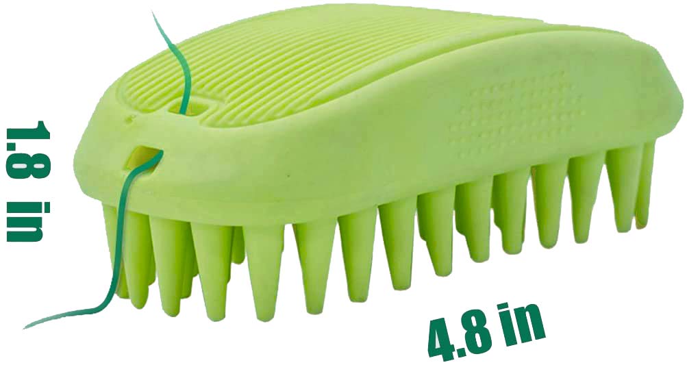 Premium Pet Silicone Shampoo Brush for Dogs & Cats - Gentle Massage & Hair Care for Long/Short Hair Pets - Bathing, Grooming & Shedding Control - Perfect for Medium & Large Breeds (Green) - Ideal for Bath Time, Spa Days & Home Grooming Sessions