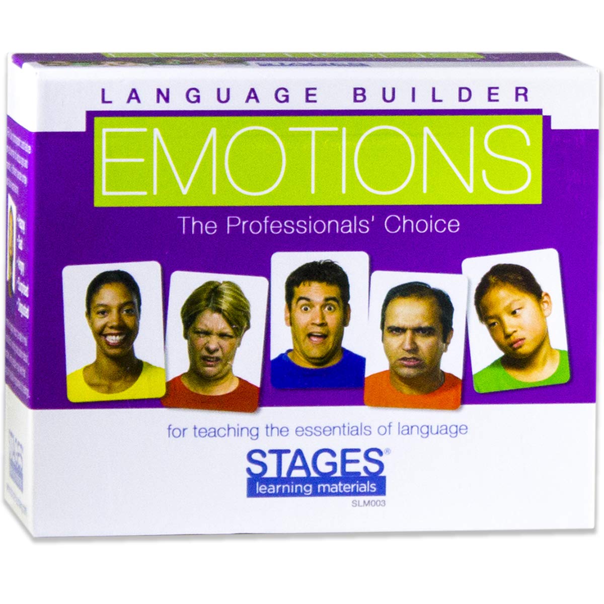 Language Builder Emotion Picture Cards for Autism Education & ABA Therapy - Expressions, Conversation & Situation Photo Cards for Social Skills Development (Classroom, Home, Therapy Use)