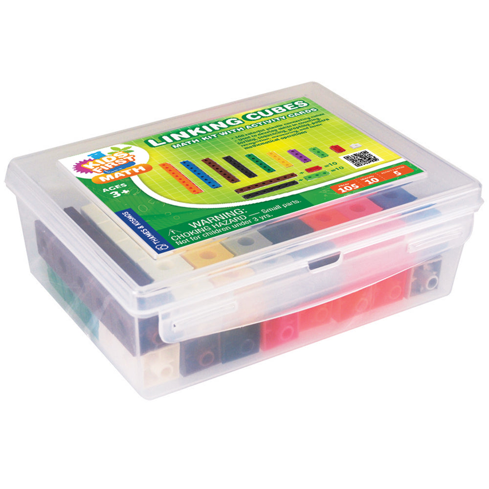 Kids First Math: Educational Linking Cubes Math Kit with Activity Cards for Early Learning & Homeschooling | Perfect for Classroom & Home Use