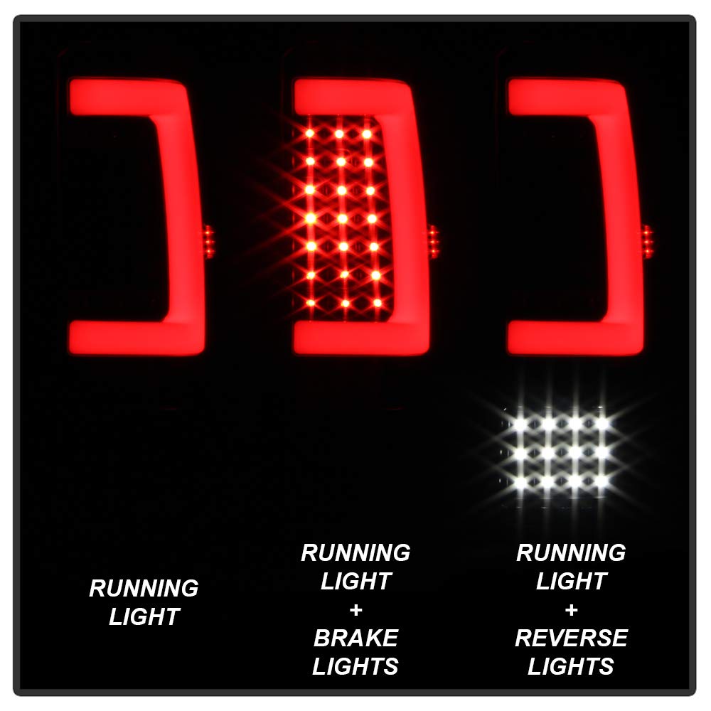ACANII LED Tail Lights for 2007-2013 Chevy Silverado 1500/2500/3500 - Black Housing Sequential Turn Signal Brake Lamps - Upgrade Truck Lighting for Night Driving & Enhanced Safety
