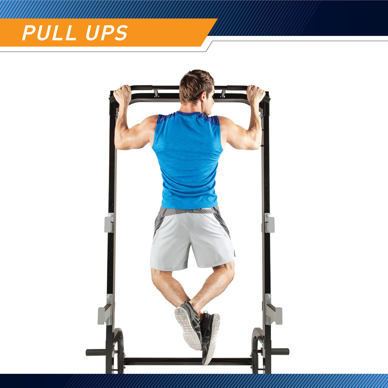 Marcy SM-8117 Power Cage Squat Rack for Home Gym - Heavy Duty Steel Power Rack with Pull-Up Bar & J-Hooks - Perfect for Weightlifting, Strength Training & CrossFit Workouts