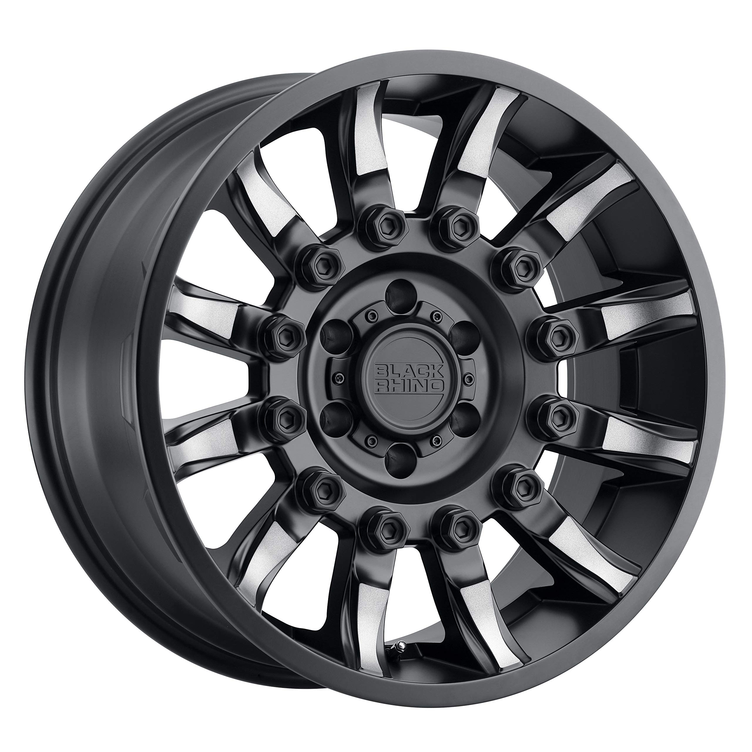 Black Rhino 5x127 17 Inch 4 Wheels Rims Mission 17x8.5-18mm Black Machined - Perfect for Off-Road Trucks, SUVs & Jeep Wrangler