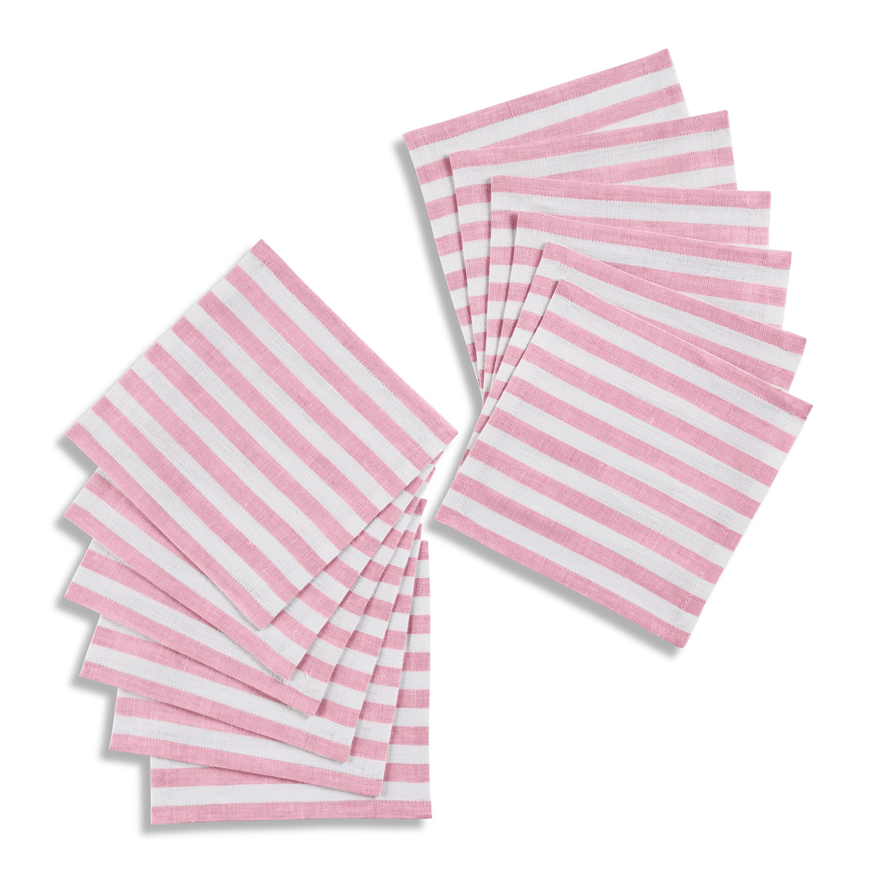 Amalfi Stripe Cocktail Napkins - Set of 12 Premium Paper Napkins for Parties, Weddings & Home Decor - Elegant Drink Coasters for Entertaining Guests