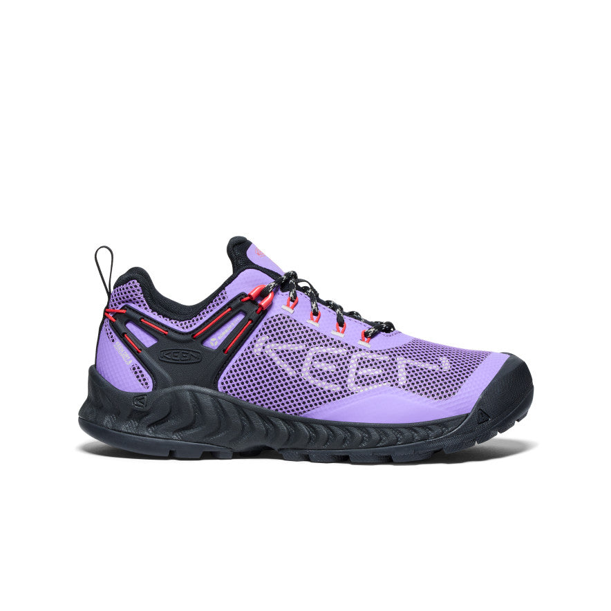 NXIS EVO Women's Waterproof Running Shoes - Paisley Purple/Poppy Red | Lightweight & Breathable for Trail Running, Hiking & Outdoor Activities