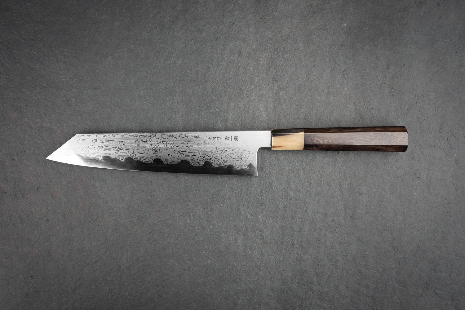 Premium Japanese Kiritsuke Gyuto Knife 240mm - Satoshi Nakagawa x Naohito Myojin Aoichi Damascus Steel - Professional Chef Knife for Sushi, Meat Cutting & Precision Kitchen Tasks
