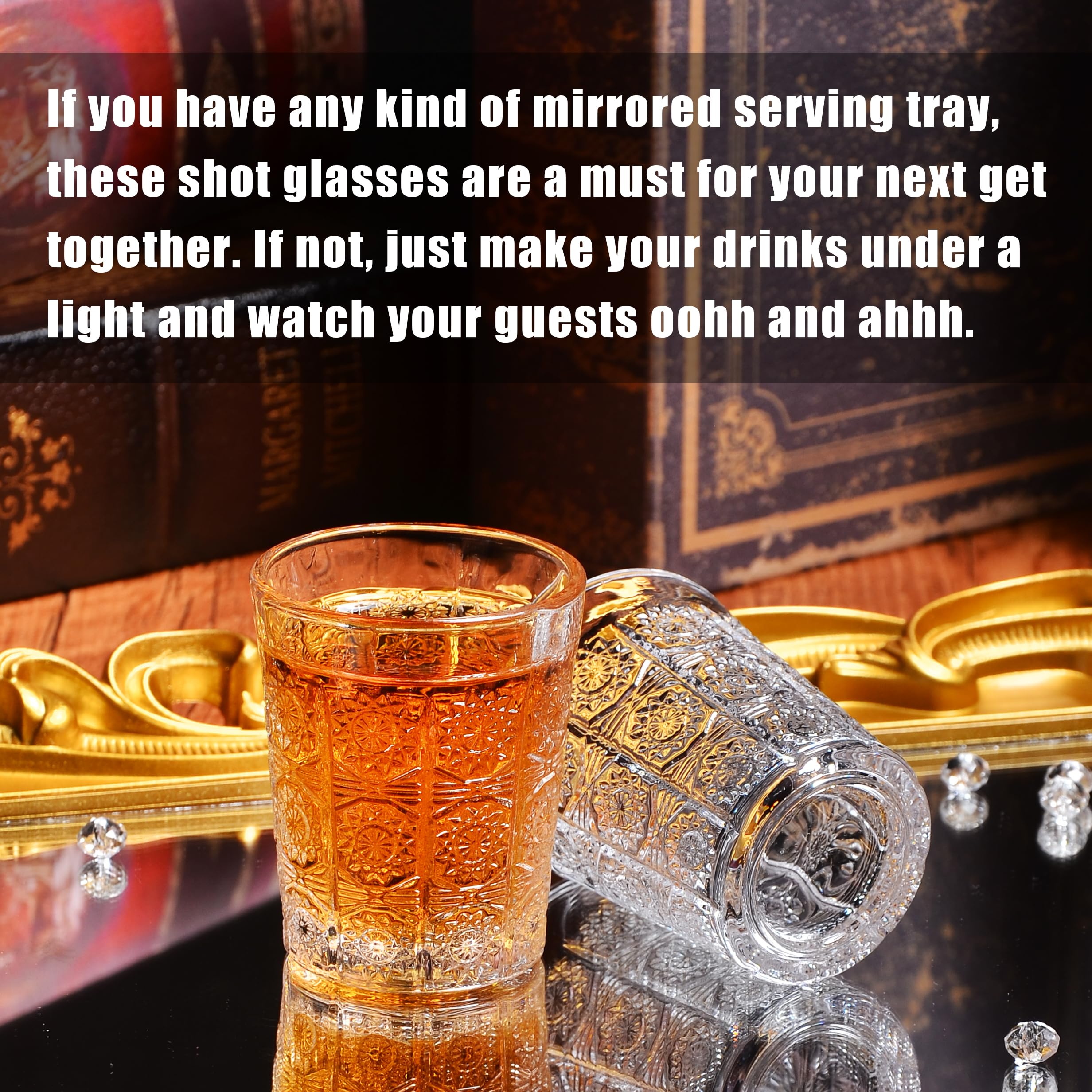 1.5oz Shot Glasses Set of 6 - Elegant Tequila, Soju & Cordial Drinking Glasses for Parties, Bars & Home Use - Durable Bulk Shot Glass Collection for Tasting & Entertaining