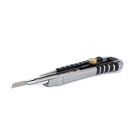 9mm DeSerres Ratchet Lock Utility Cutter - Heavy Duty Retractable Safety Knife for Box Cutting, Crafting & DIY Projects - Ideal for Warehouse, Office & Home Use