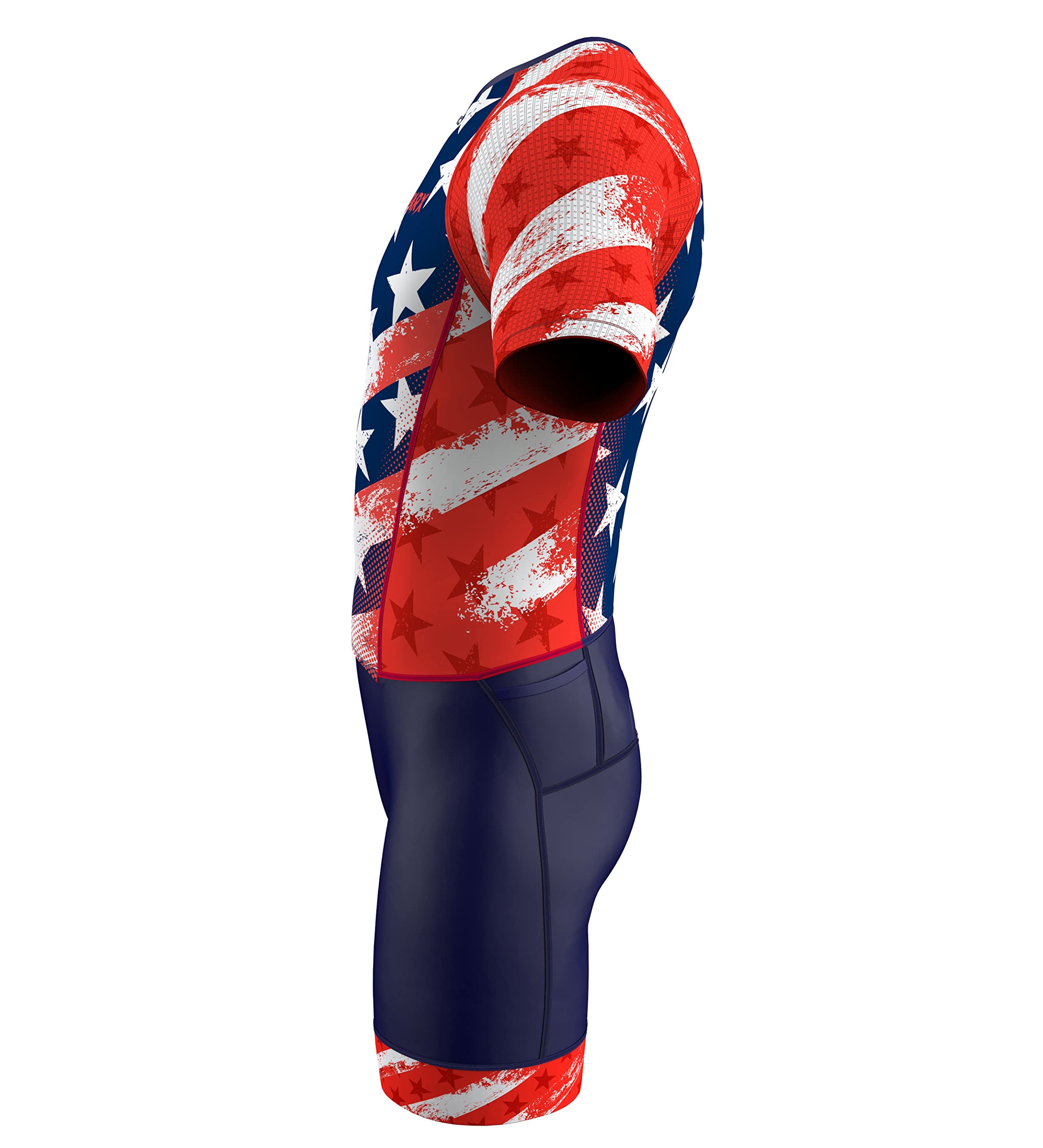 Sparx Men's Elite Aerosuit Triathlon Suit - Short Sleeve Triathlon Skinsuit for Competitive Swimming, Cycling & Running - High Performance Triathlon Gear for Men