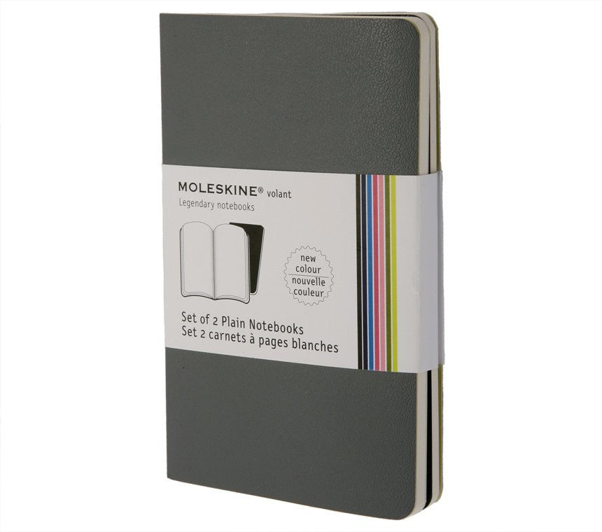 Premium Moleskine Volant Plain Notebook Set of 2 - Large Size (5