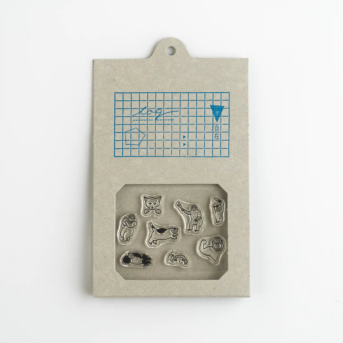 Mizushima JIZAI Clear Stamp LOG Techo Moriage 02 - Premium Japanese Stamps for Scrapbooking, Journaling, and Card Making
