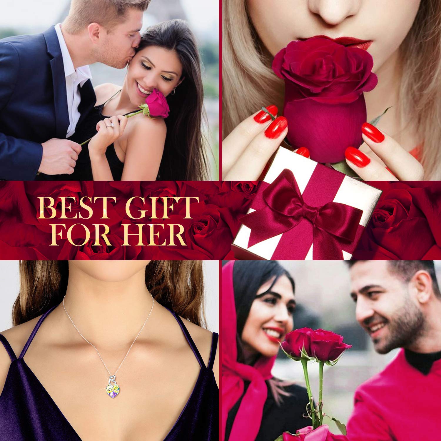 Kate Lynn Butterfly Crystal Pendant Necklace for Women - Austrian Crystals, Elegant Jewelry Gift for Wife, Girlfriend, Mum - Perfect for Valentine's Day, Mother's Day, Christmas, Anniversary & Birthday Celebrations, Office Wear & Evening Events