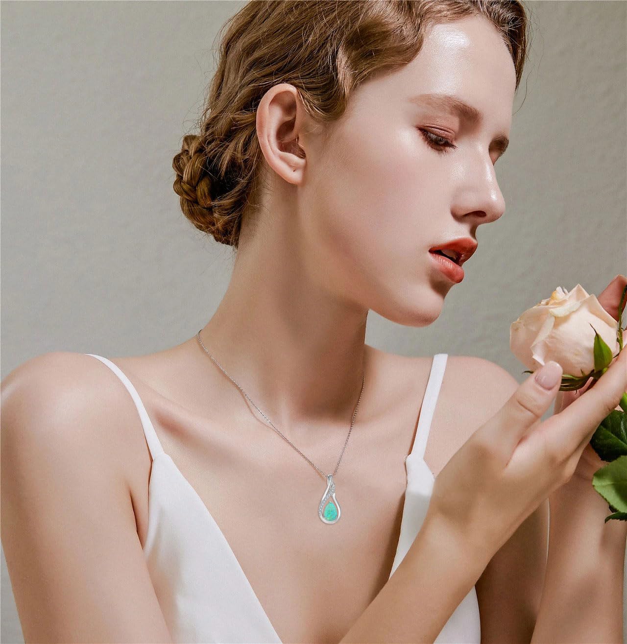 925 Sterling Silver Infinity Necklace for Women - Teardrop Pendant with Birthstone, Elegant Jewelry Gift for Anniversary, Birthday & Valentine's Day | Perfect for Everyday Wear & Special Occasions