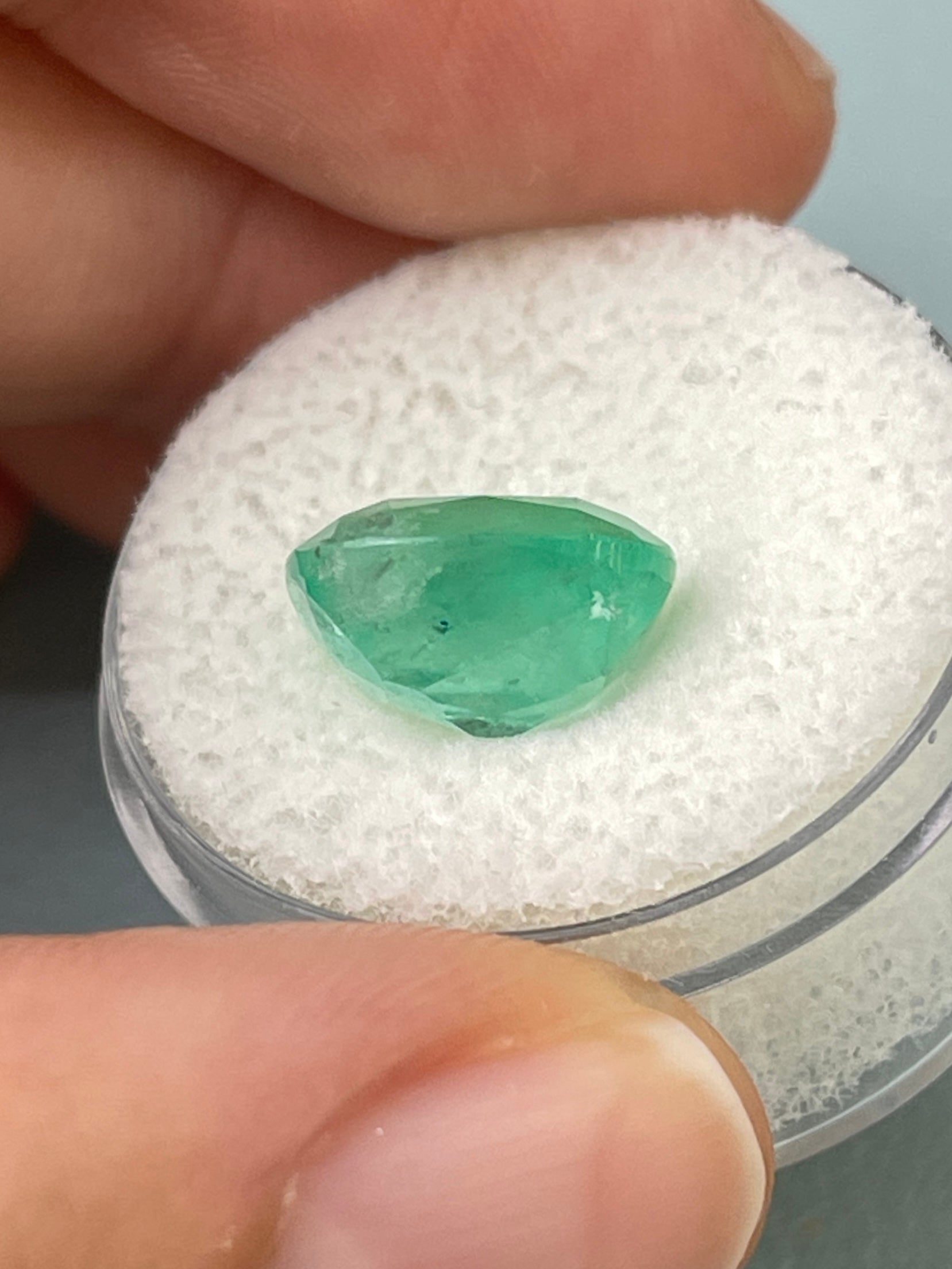 5.86 Carat 11.5x10.5mm Natural Colombian Emerald - Earthy Pastel Green Loose Gemstone, Cushion Cut for Jewelry Making, Engagement Rings & Fine Collections