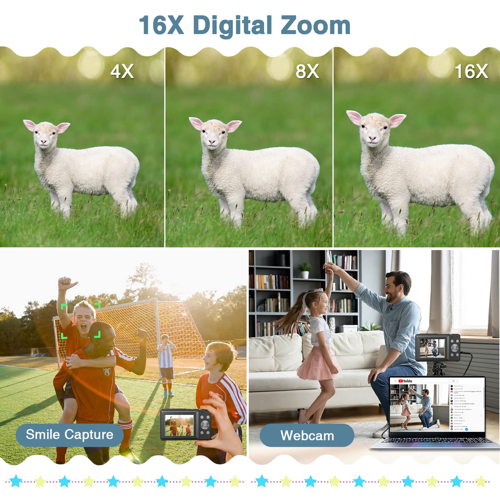 44MP FHD 1080P Digital Camera with 2.4