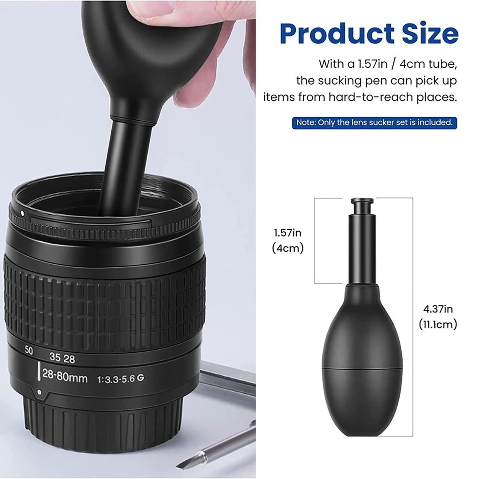 8-Piece Camera Lens Sucker Set - Strong Manual Vacuum Suction Pen for Lens Repair, Watch Maintenance & Electronic Component Handling - Perfect for Smartphone, Camera, and Watch Repair Kits