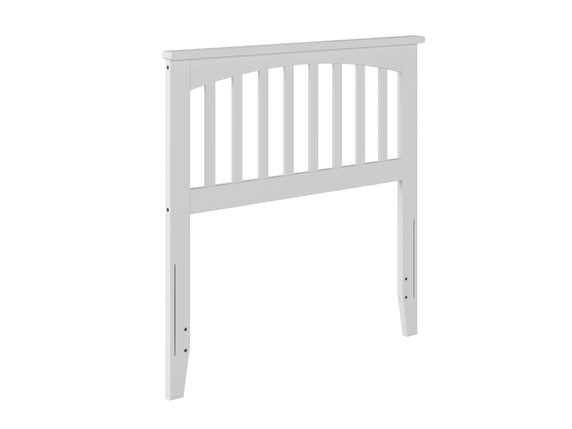 AFI Mission Twin Size Headboard with Turbo Charger - White | Modern Bedroom Decor for Kids & Teens | Perfect for Small Spaces & Dorm Rooms