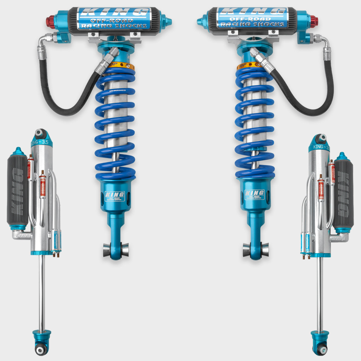 **2021-2023 Ram TRX King 3.0 RR Front Coilovers & 3.5 4-Tube BP Rear Shocks with Kibbetech UCA & Rear Suspension Combo Kit – Off-Road Performance Upgrade for Desert Racing & Overlanding**