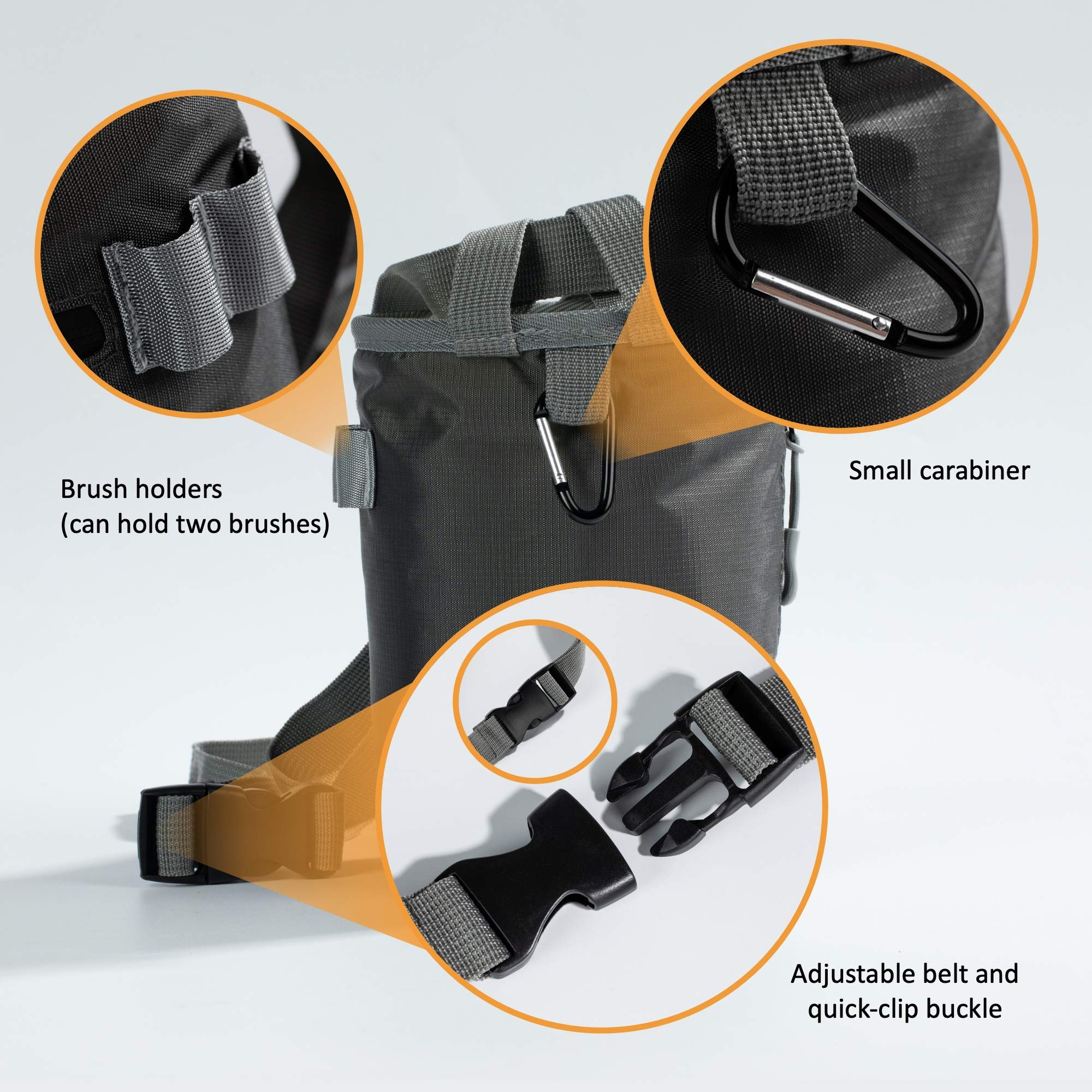 Premium Rock Climbing Chalk Bag with 2 Large Zipper Pockets - Ideal for Bouldering, Gym Weightlifting & Outdoor Climbing - Durable Chalk Holder for Sports Enthusiasts - Perfect Gift for Climbers and Fitness Lovers