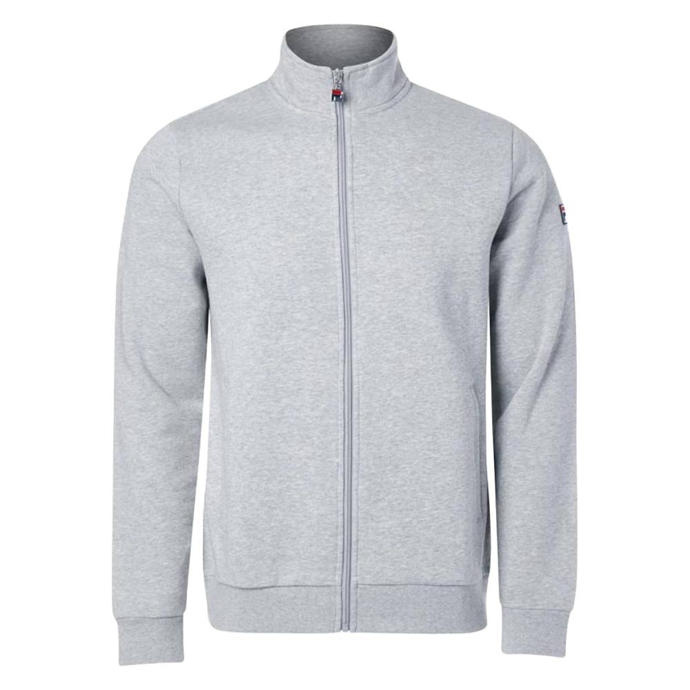 Fila Men's Match Fleece Full Zip Jacket - Lightweight Warm Hooded Sweatshirt for Running, Hiking & Casual Wear (Grey)