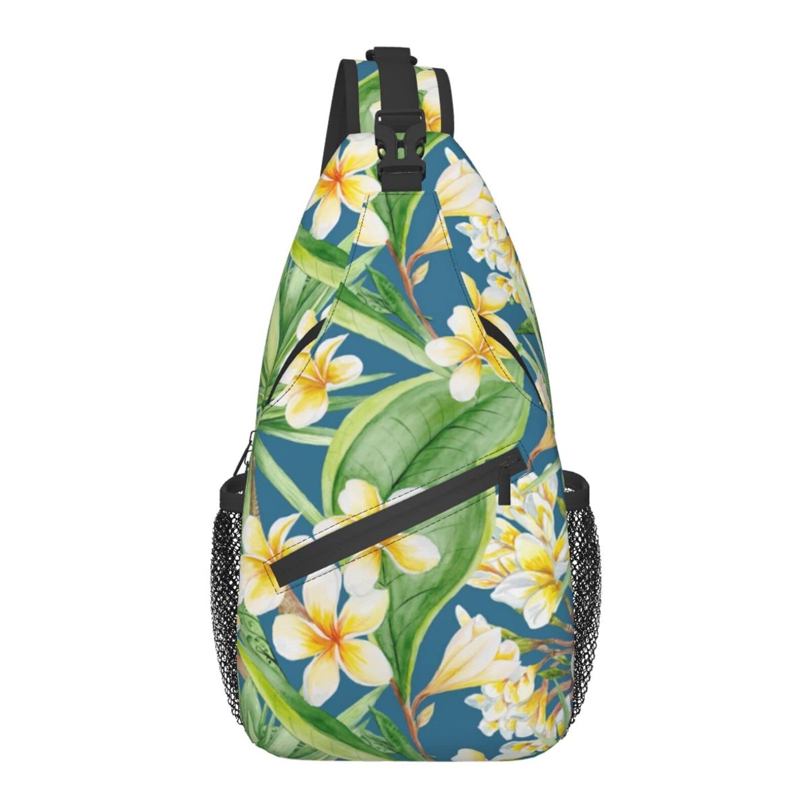 Hawaiian Floral Sling Bag - Travel Hiking Backpack for Women & Men | Beach Outing & Daily Use