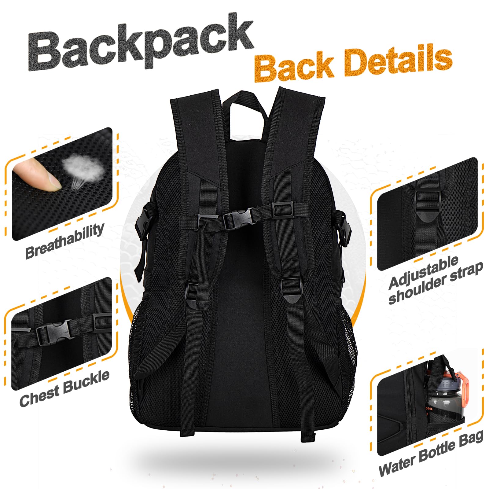 Goloni Soccer & Basketball Backpack with Ball Compartment, Shoe Compartment - Durable Sports Backpack for Men & Women - Perfect for Training, Games & Travel