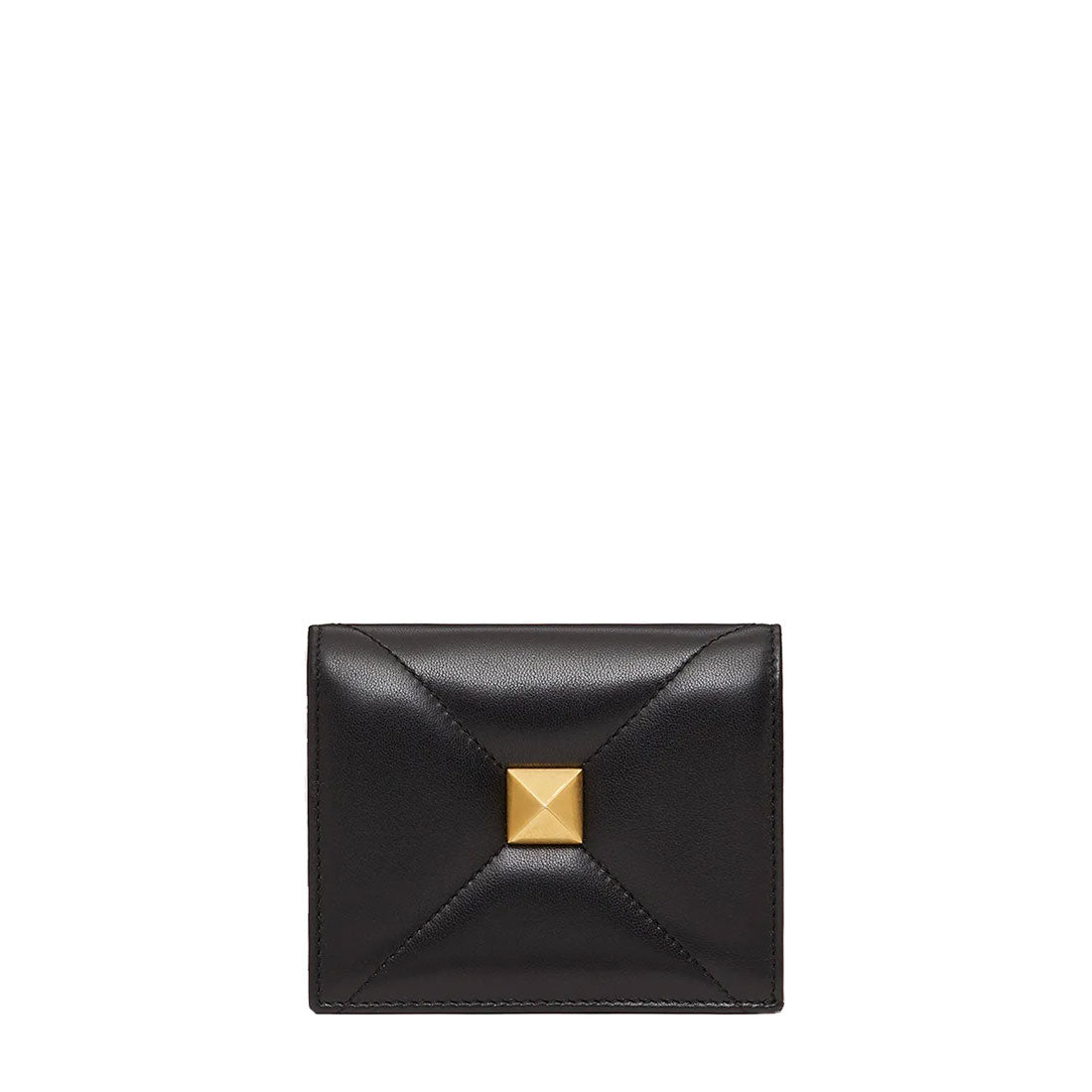 One Stud French Wallet for Men - Slim RFID Blocking Leather Bifold Wallet with Money Clip (Black) | Perfect for Everyday Carry, Travel & Business