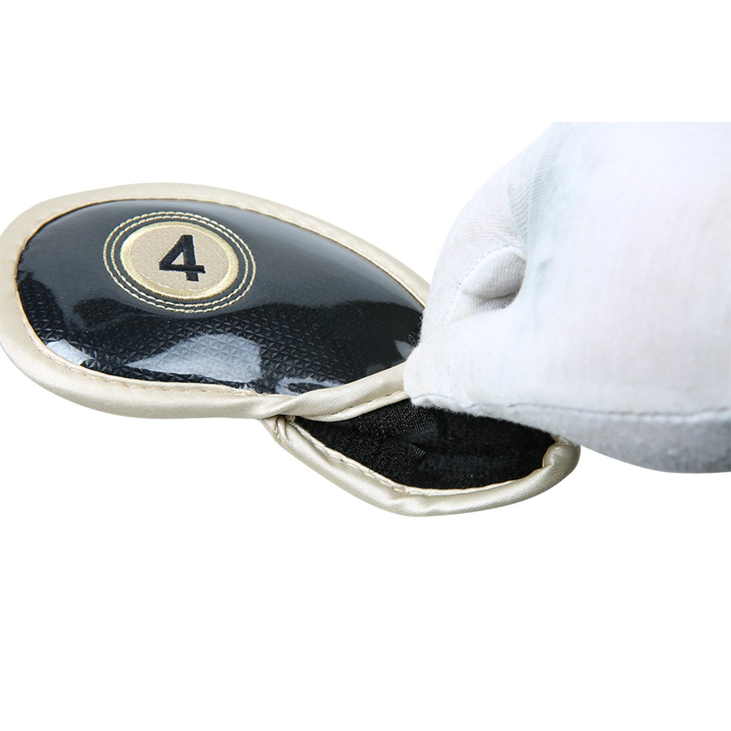 SEACLOUD 10pcs Crystal PU Leather Golf Iron Head Covers with V-Closure - Premium Club Protectors for Most Golf Brands (Irons 3-9) - Perfect for Golf Course, Driving Range & Travel Protection