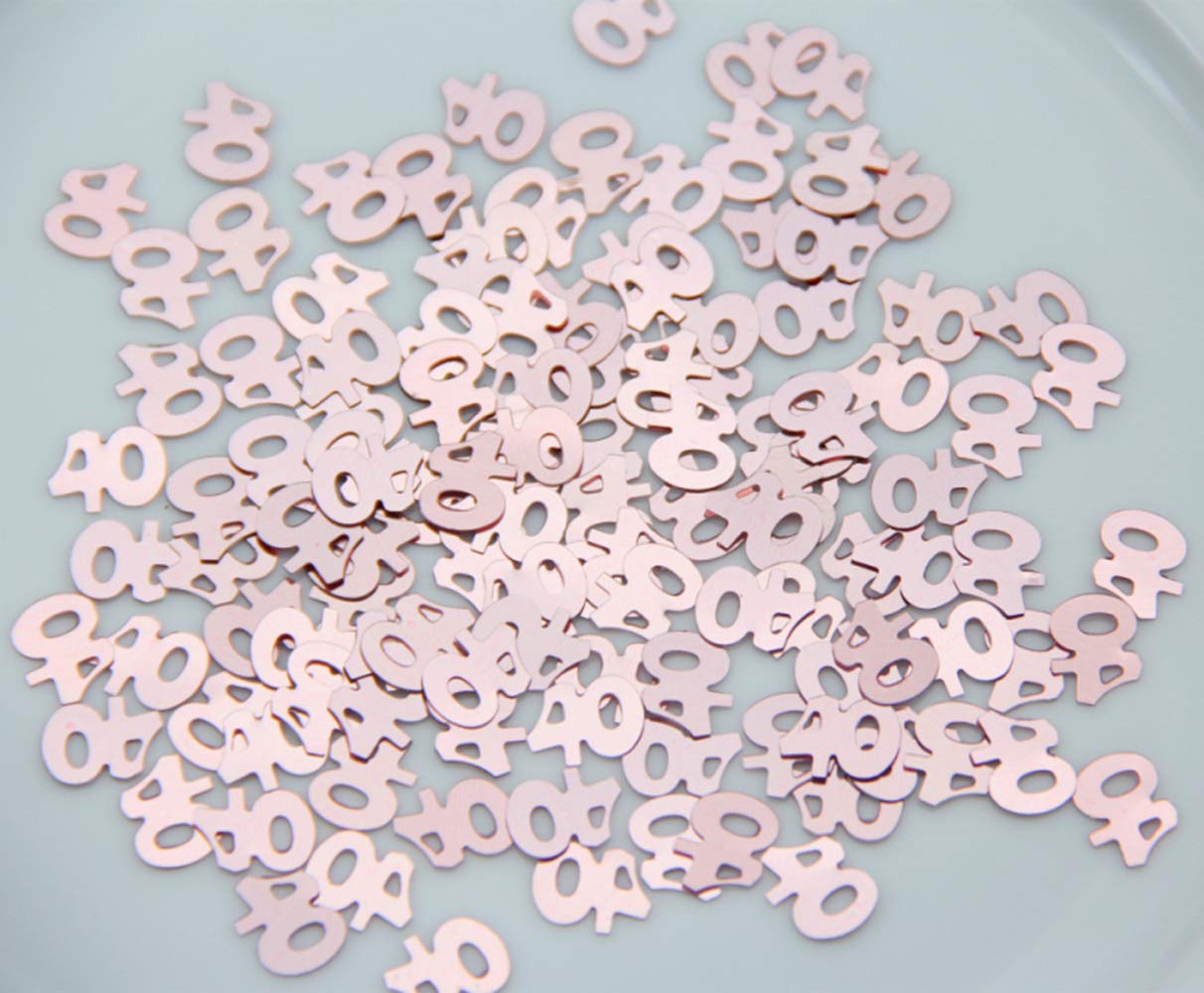 Hrovsur 40 Rose Gold Confetti for Birthday Party Decorations - Anniversary, Wedding, Baby Shower Table Scatter - Premium Metallic Confetti for Party Supplies, Events & Celebrations (Rose Gold, 40ct) - Perfect for Tables, Photo Backdrops & Gift Wrapping