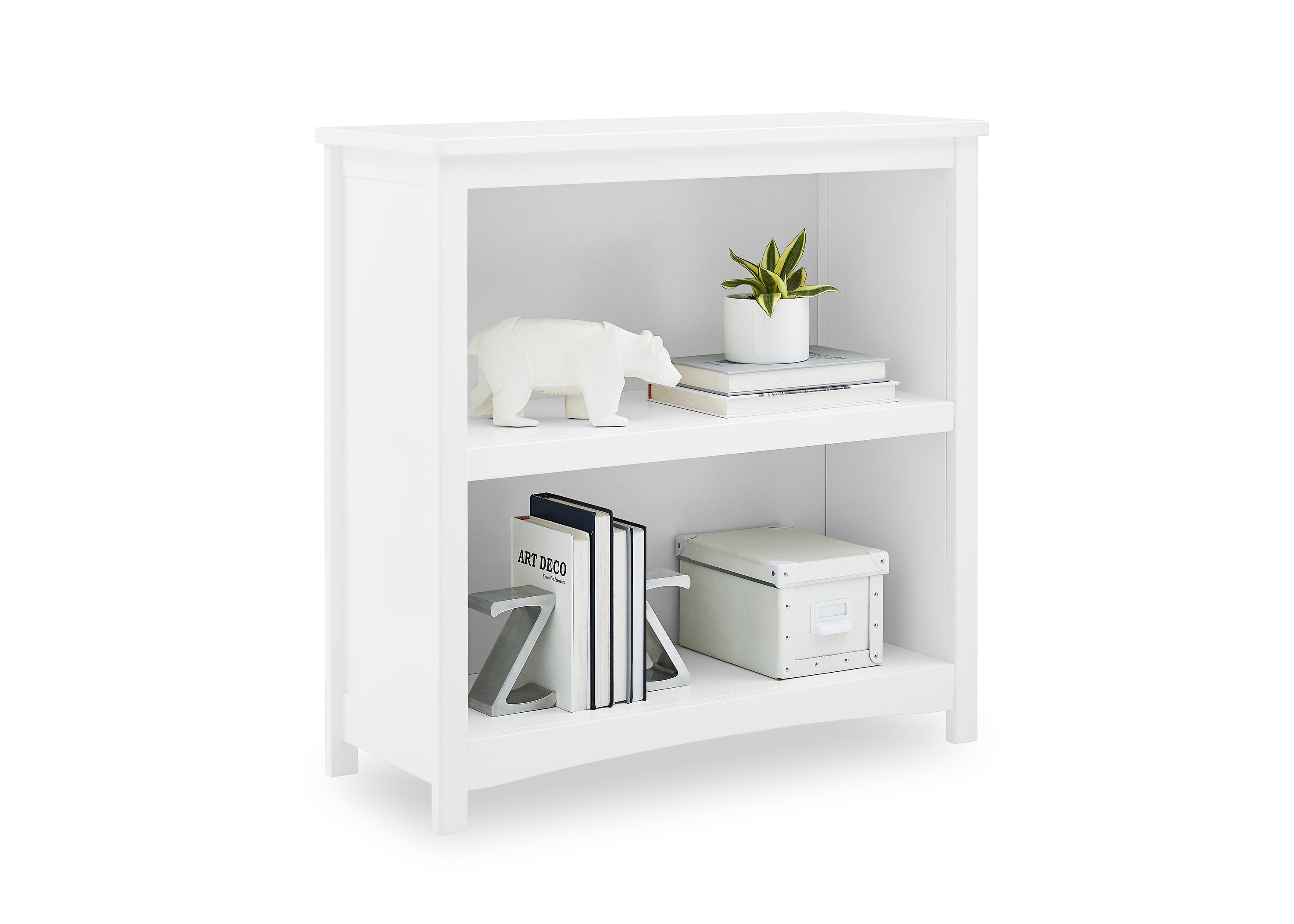 Universal 2 Shelf Bookcase - Sturdy Wooden Storage Shelf for Books, Toys & Decor | Perfect for Living Room, Bedroom, Office & Dorm Organization